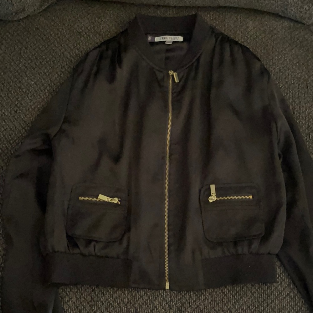 Jennifer lopez zip up long sleeve thin jacket!